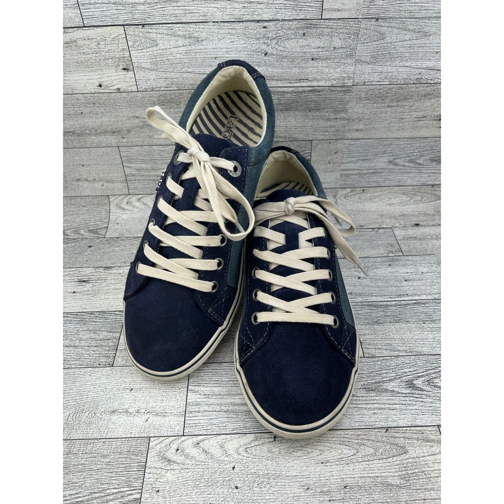 Taos Retro Star Navy Blue Suede Low Top Lace Up Sneakers Women Sz 8 RES-12844A